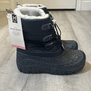 NEW Member's Mark Girls Snow Boot, Size 7/8, Navy Glitter
